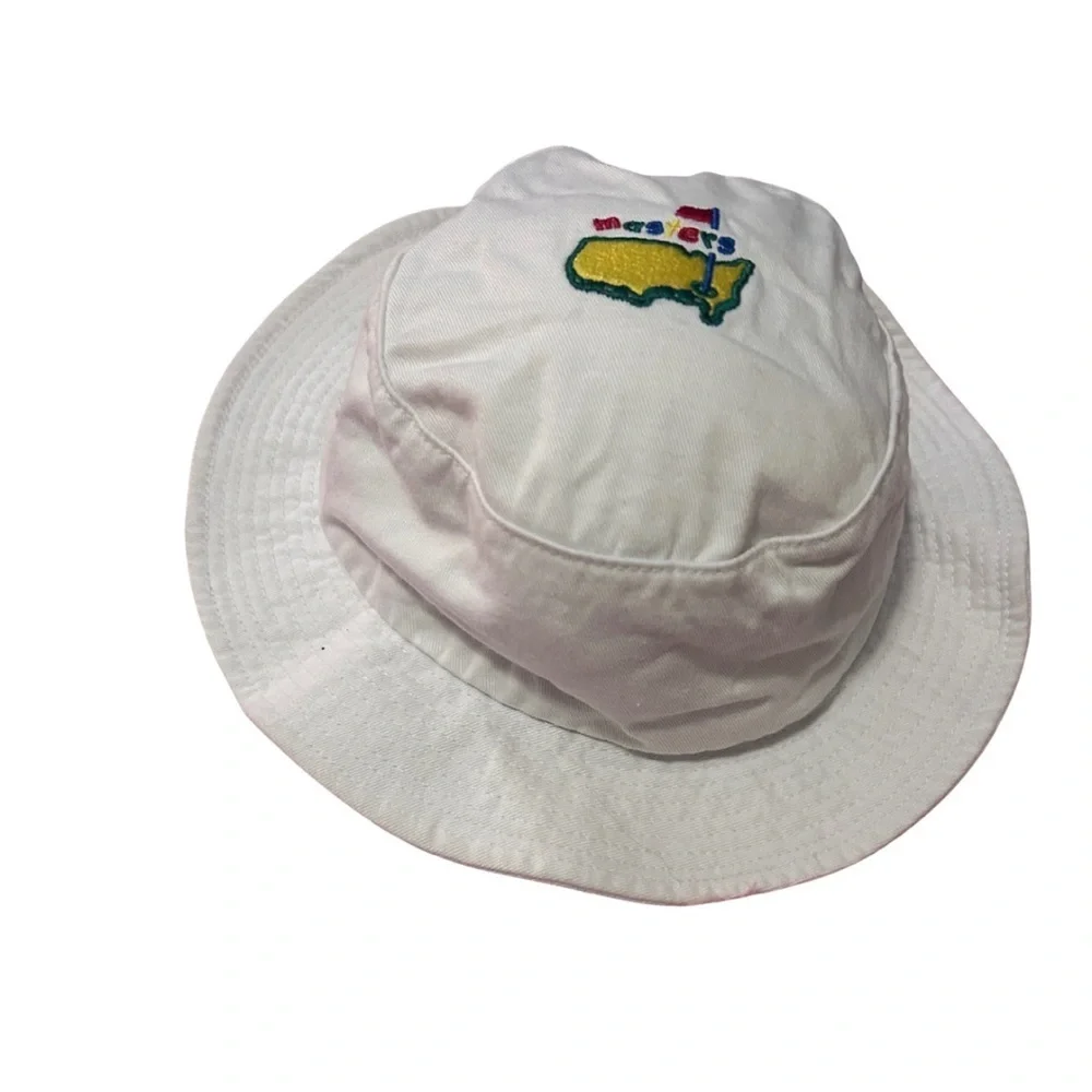 American Needle MASTERS Bucket Hat Child Baby White Cotton Embroidered Logo Golf